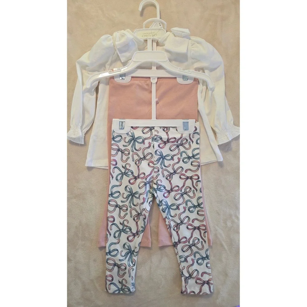 NWT Cynthia Rowley Baby Girl‎ 3pc Outfit Set 12M Bow Print